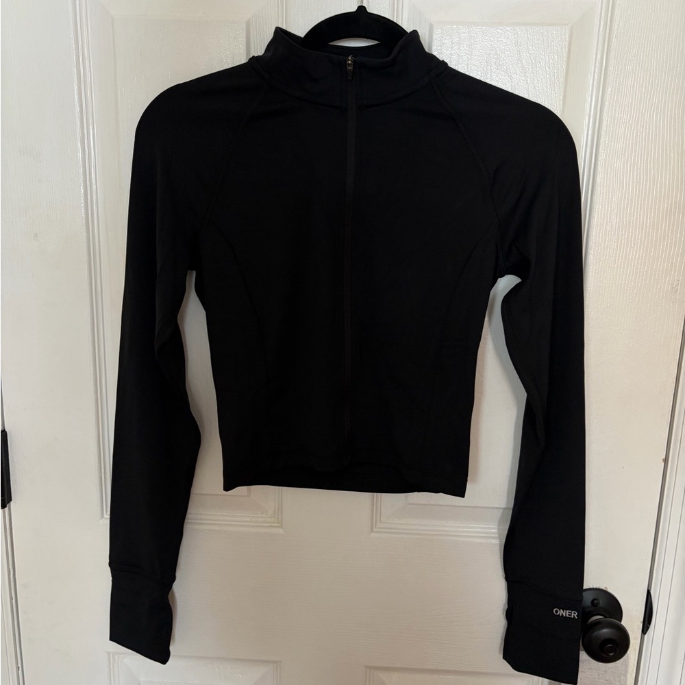 ONER active black crop workout jacket- never worn